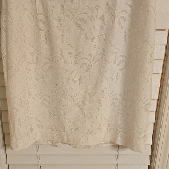 Tahari White Sheath Mini Dress Sleeveless Bateau - Picture 4 of 13